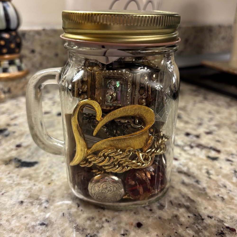 Vintage Mystery Jewelry Jar